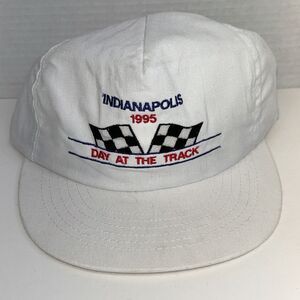 Vintage 1995  Indianapolis Indy 500 Snapback White Hat Day At The Track